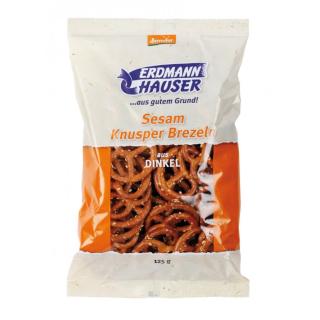 Dinkel Knusperbrezeln mit Sesam  125g