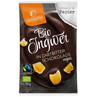 Ingwer in Zartbitterschokolade  70g